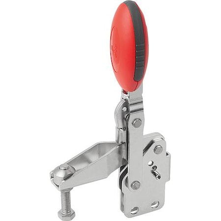 Kipp Vertical Toggle Clamps with straight foot and adj. spindle, stainless K0663.106003